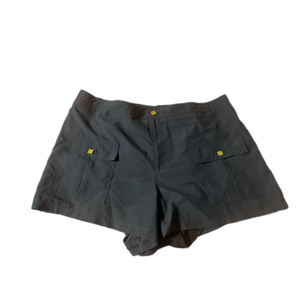 Liz Claiborne Cargo‎ Shorts Womens 14 blue Excellent Gold Hardware Utility